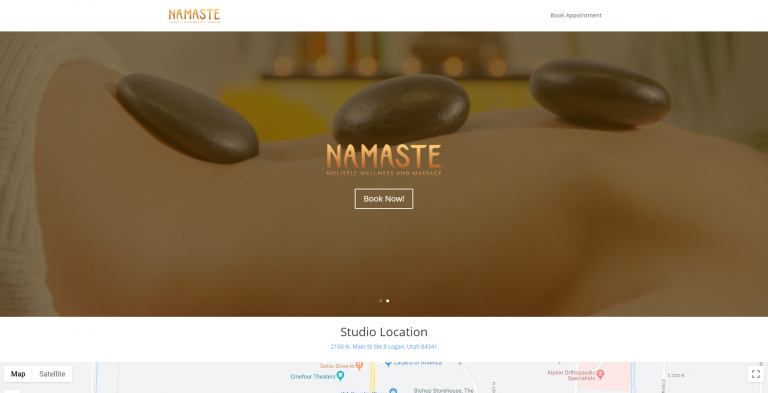 Namaste Massage project screenshot